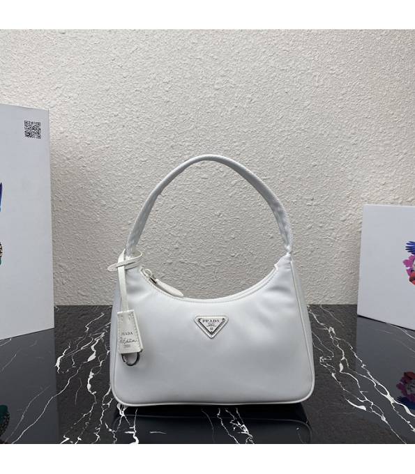 Prada Re-Edition 2000 White Original Nylon Mini Hobo Bag