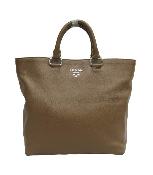 Prada Shopper PM Bag Calfskin Bag Original Coffee