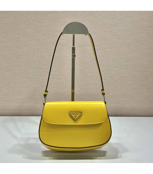 Prada Yellow Original Open Bead Calfskin Leather 23cm Hobo Bag