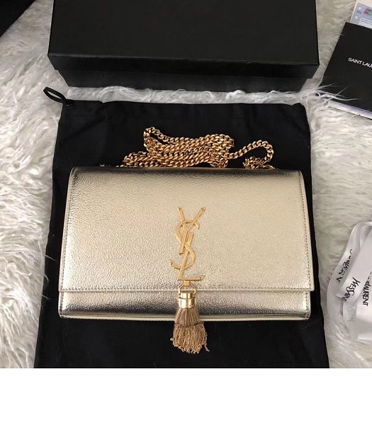 YSL Kate Golden Original Real Leather Tassel Medium Bag