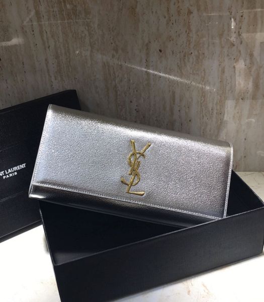 YSL Kate Silver Original Real Leather Clutch