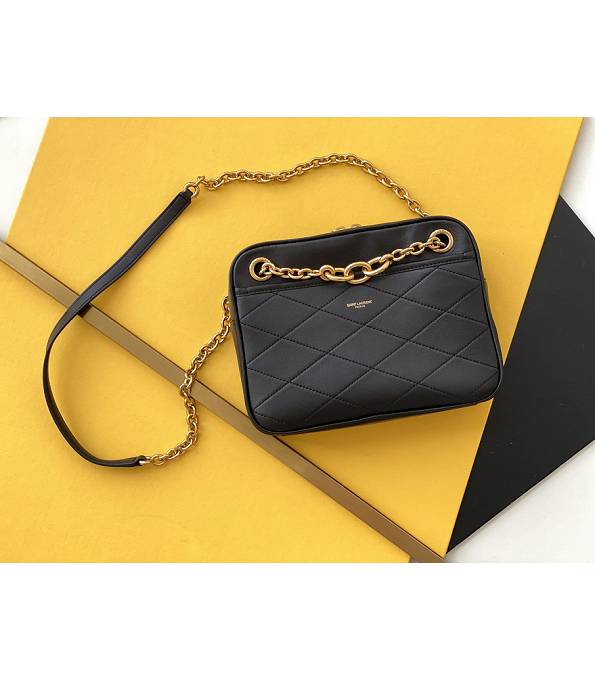YSL Le Maillon Black Original Lambskin Leather Golden Chain Small Shoulder Bag