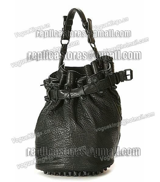 Alexander Wang 49981 Diego Bucket Bags Black Leather Gun Nail-2