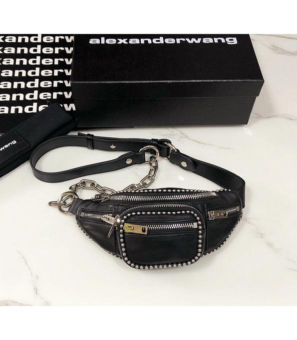 Alexander Wang Attica Beads Fanny Pack Black Original Lambskin 22cm Belt Bag