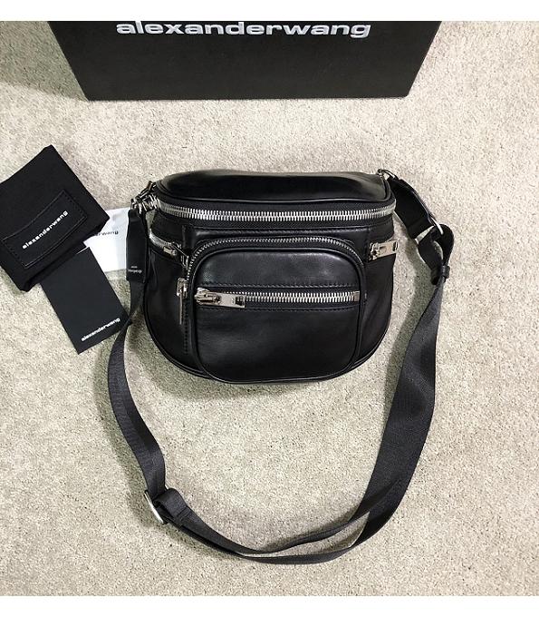 Alexander Wang Attica Black Original Soft Leather Zip Belt Bag