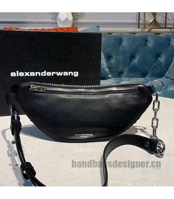 Alexander Wang Attica Fanny Pack White Rhinestone Original Lambskin Leather 28cm Belt Bag-2