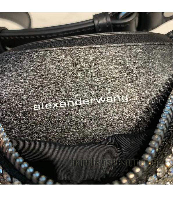 Alexander Wang Attica Fanny Pack White Rhinestone Original Lambskin Leather 28cm Belt Bag-4