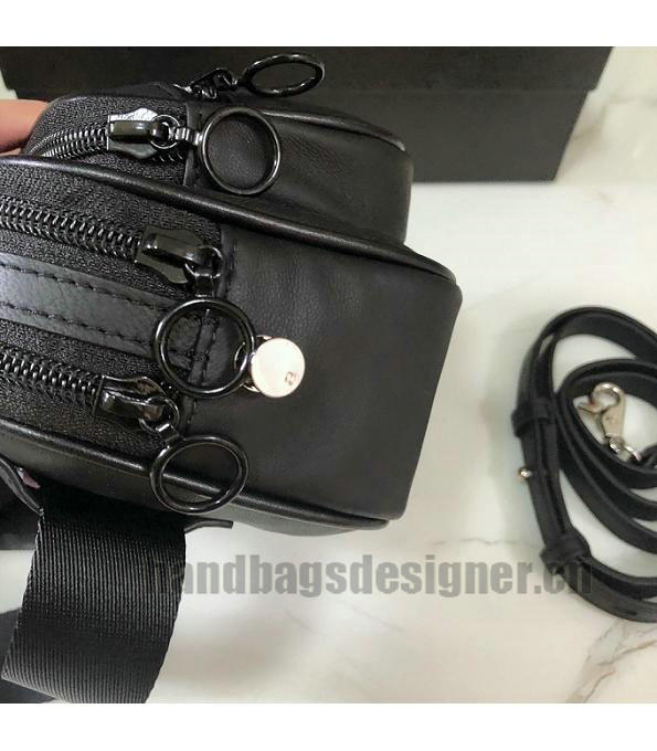 Alexander Wang Attica Logo Printed Black Original Lambskin Leather 16cm Camera Belt Bag-5