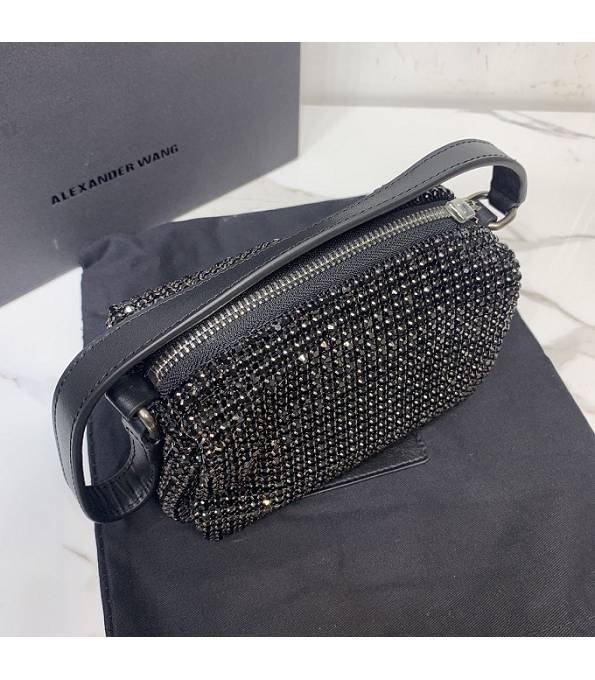 Alexander Wang Diamond Black Original Leather Square Handbag-3