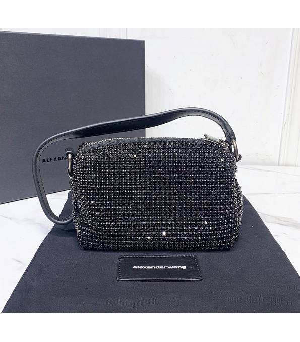 Alexander Wang Diamond Black Original Leather Square Handbag