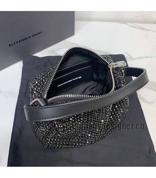 Alexander Wang Diamond Black Original Leather Square Handbag-4