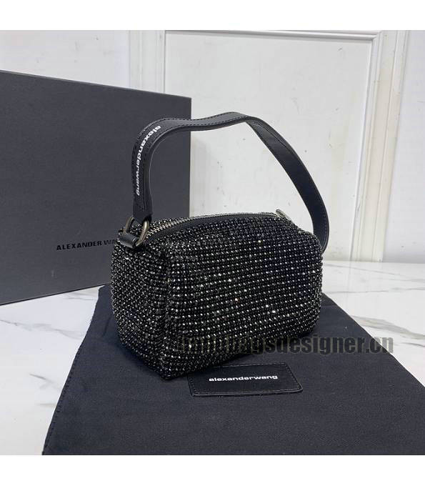 Alexander Wang Diamond Black Original Leather Square Handbag-6