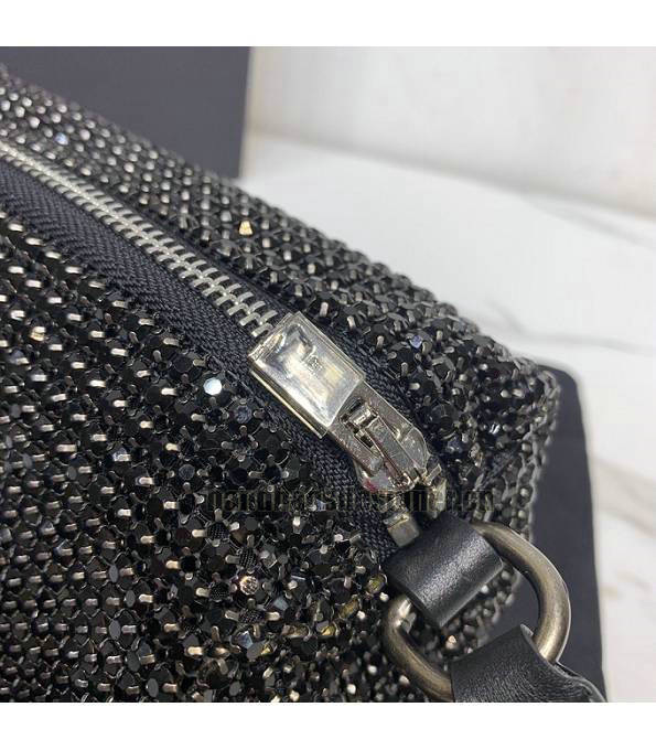 Alexander Wang Diamond Black Original Leather Square Handbag-7