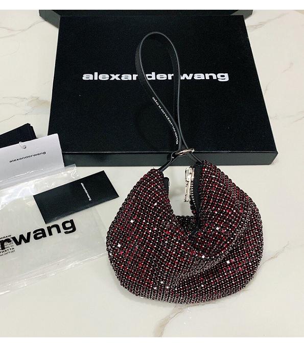 Alexander Wang Fortune Cookie Red Original Real Leather Rhinestone Handbag