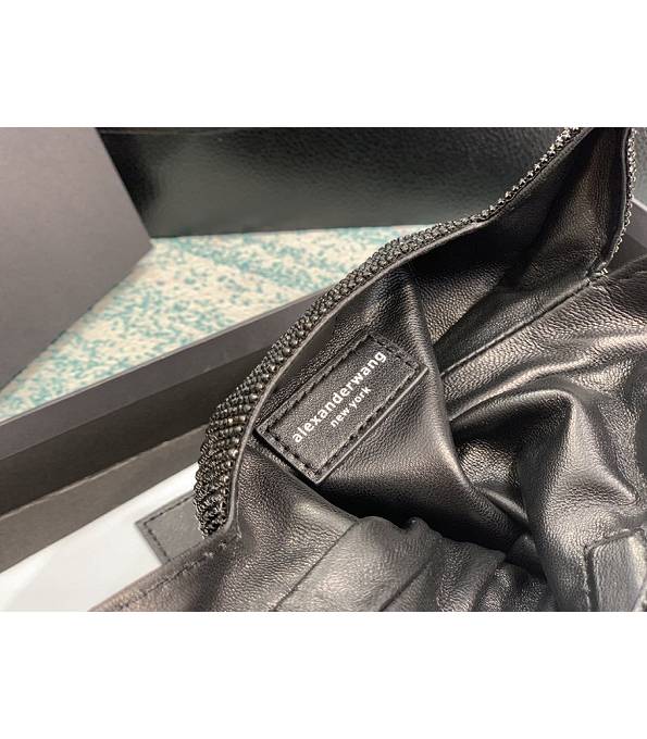 Alexander Wang Wangloc Black Original Lambskin Leather Diamond Mini Shopping Tote Bag-1
