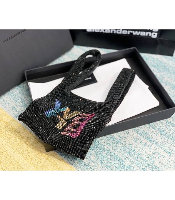 Alexander Wang Wangloc Black Original Lambskin Leather Diamond Mini Shopping Tote Bag