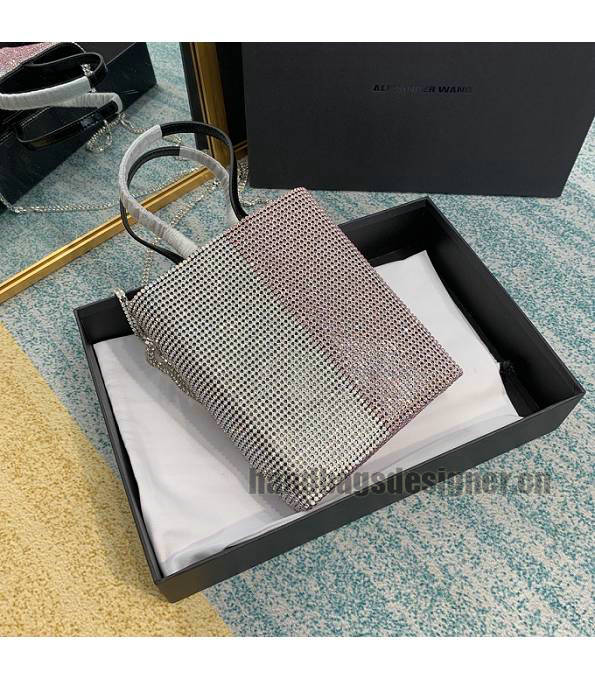 Alexander Wang Wangloc Pink/Grey Original Leather Diamond Bucket Bag-1
