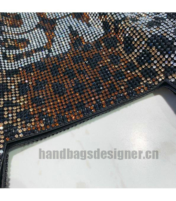 Alexander Wang Wangloc Rhinestone Mesh Black Original Lambskin Leather Mini Shopping Tote Bag-7