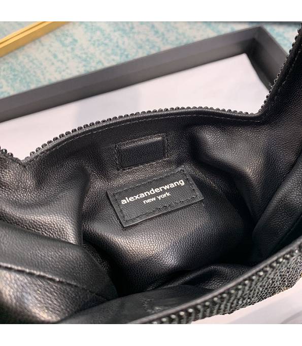 Alexander Wang Wangloc Thank You Black Original Lambskin Leather Diamond Mini Shopping Tote Bag-8