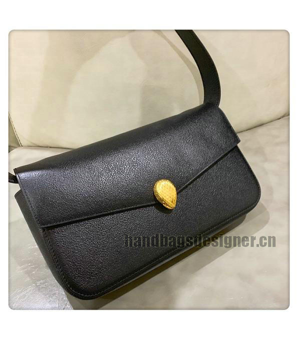 Alexander Wang X Bvlgari Black Original Calfskin Leather 28cm Shoulder Bag-4