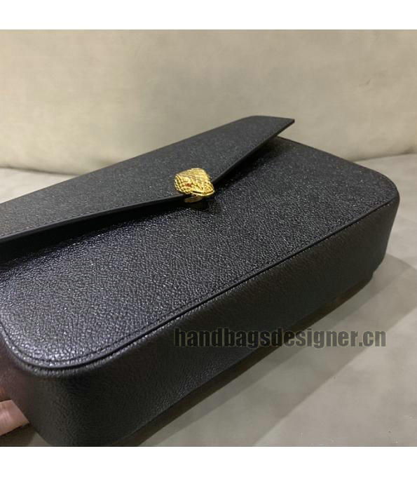 Alexander Wang X Bvlgari Black Original Calfskin Leather Golden Chain 25cm Shoulder Bag-4