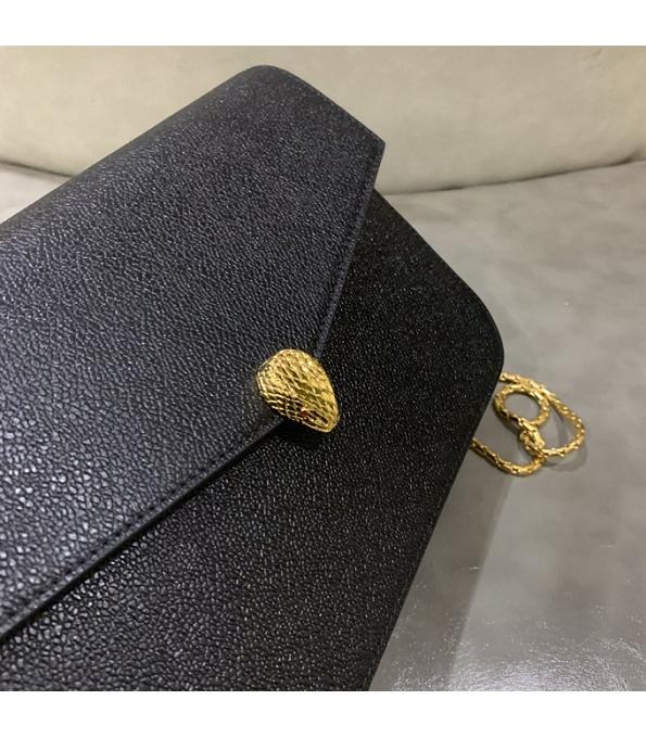 Alexander Wang X Bvlgari Black Original Calfskin Leather Golden Chain 25cm Shoulder Bag-5
