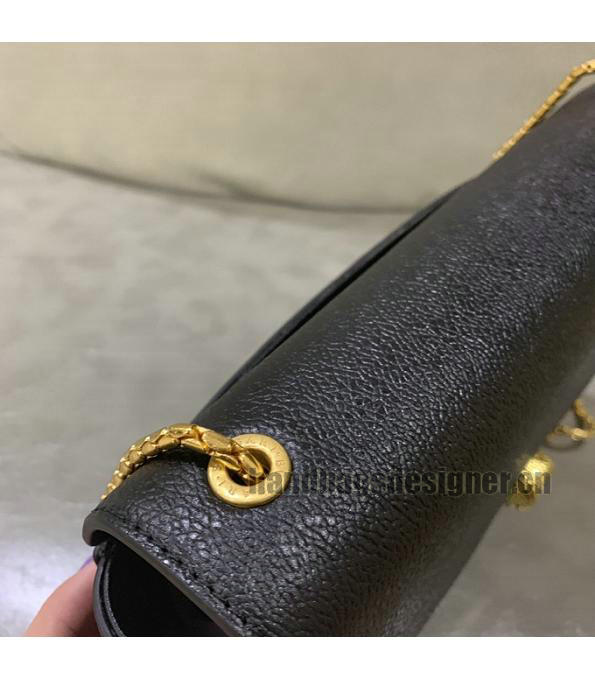 Alexander Wang X Bvlgari Black Original Calfskin Leather Golden Chain 25cm Shoulder Bag-6