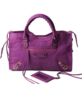 Balenciaga Arena City Original Lambskin Bag in Purple