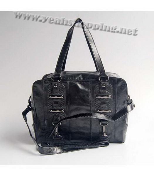 Balenciaga Black Genuine Leather Handbag-3
