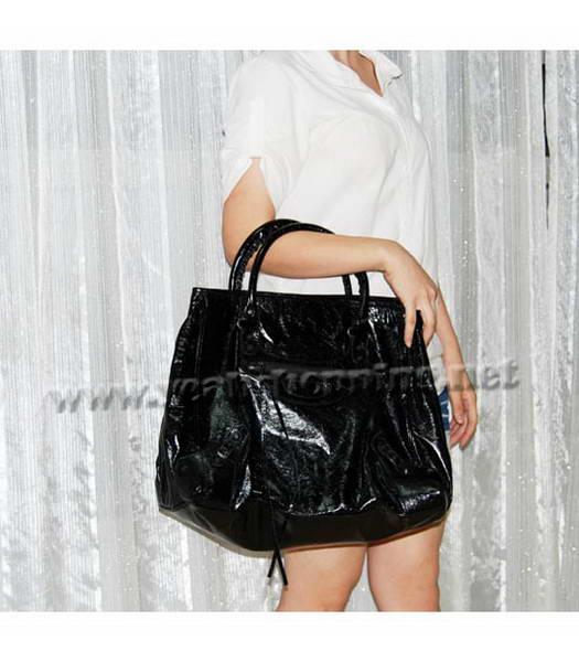 Balenciaga Black Leather Handbag-Black Small Nail-8