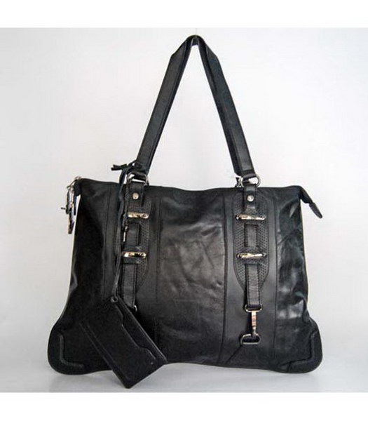 Balenciaga Black Leather Large Handbag