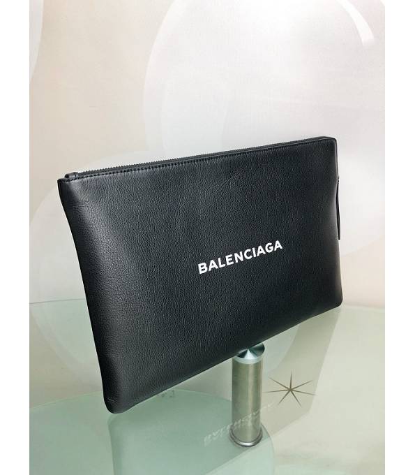 Balenciaga Black Original Calfakin Leather 35cm Clutch-3