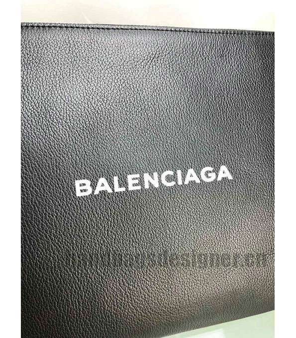 Balenciaga Black Original Calfakin Leather 35cm Clutch-5