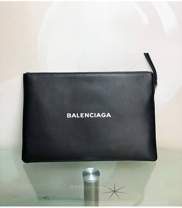 Balenciaga Black Original Calfakin Leather 35cm Clutch