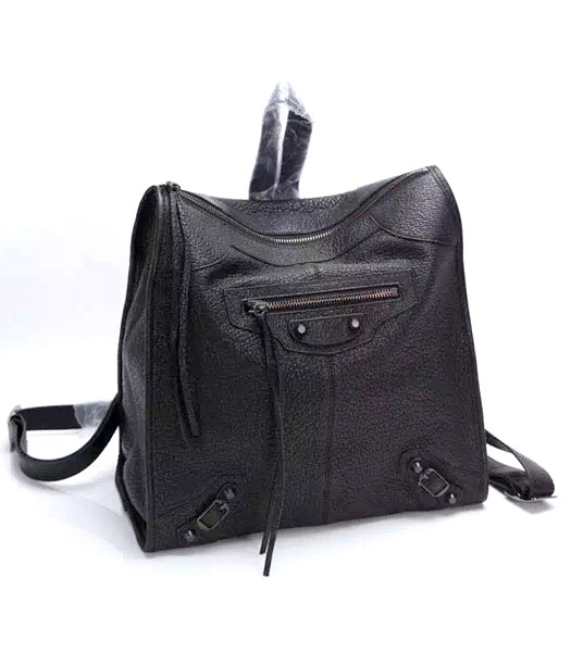 Balenciaga Black Original Lambskin Leather Backpack Gun Nails