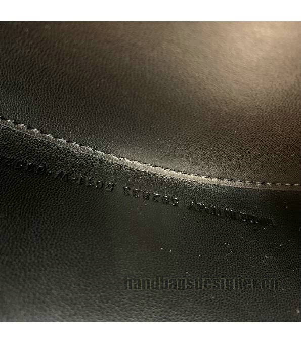 Balenciaga Black Original Litchi Veins Calfakin Leather Silver Buckle 19cm Hourglass Bag-4