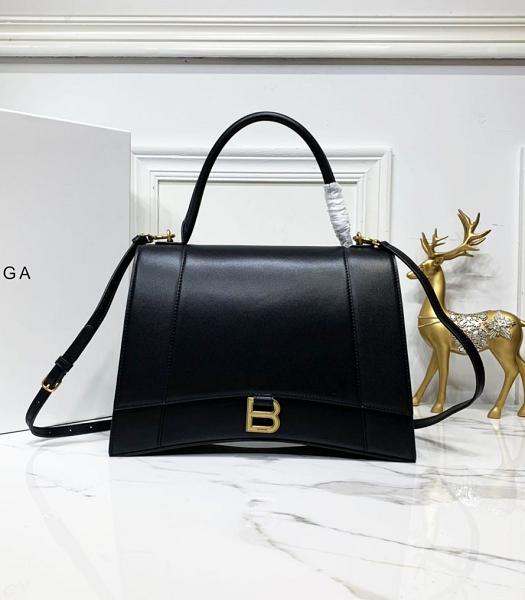 Balenciaga Black Plain Veins Real Leather 32cm Hourglass Bag