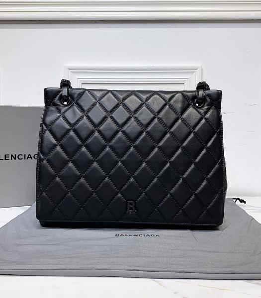 Balenciaga Black Soft Lambskin Leather 37cm Shoulder Bag