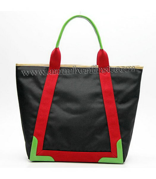 Balenciaga Canvas Tote Bag with Leather Lining in Black-2