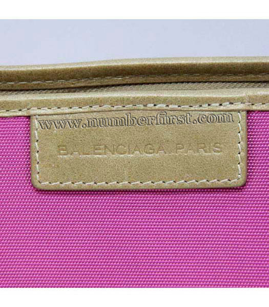 Balenciaga Canvas Tote Bag with Leather Lining in Fuchsia-5