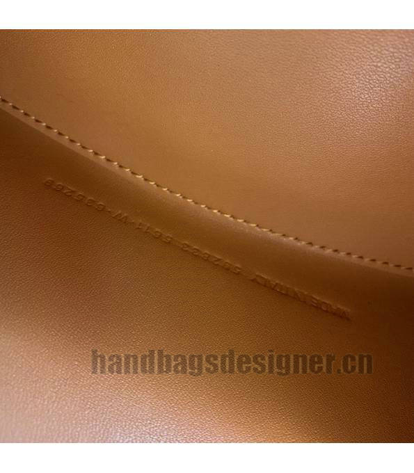 Balenciaga Caramel Original Plain Veins Leather Golden Metal 19cm Hourglass Bag-7
