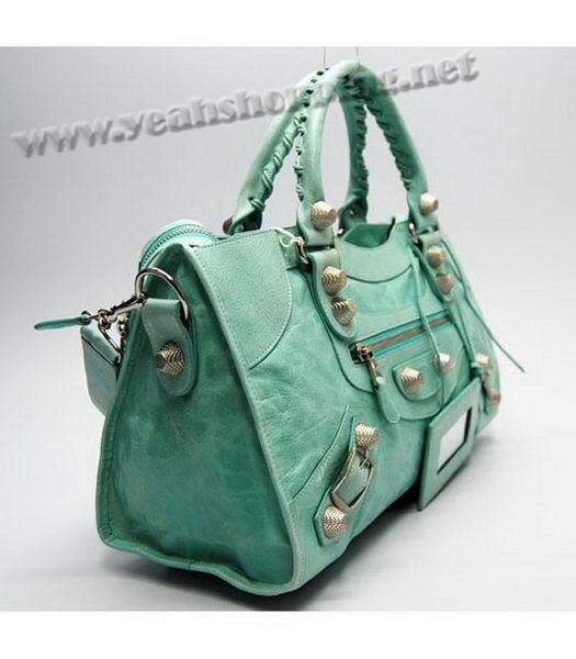 Balenciaga City Bag in Green Leather-1