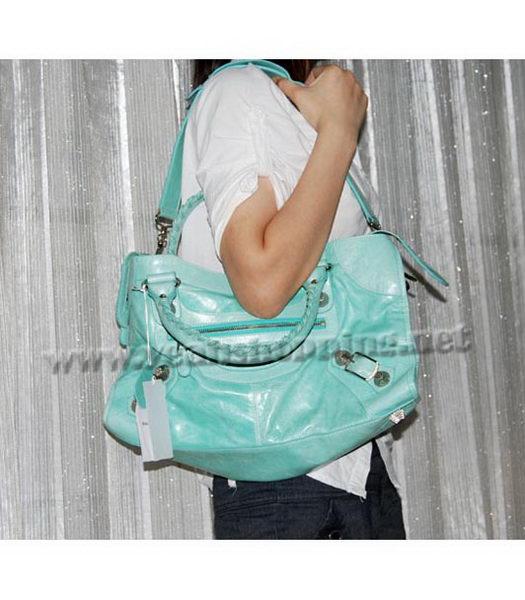 Balenciaga City Bag in Green Leather-8