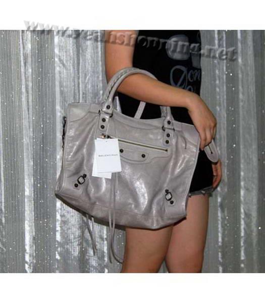 Balenciaga City Bag in Light Grey-6