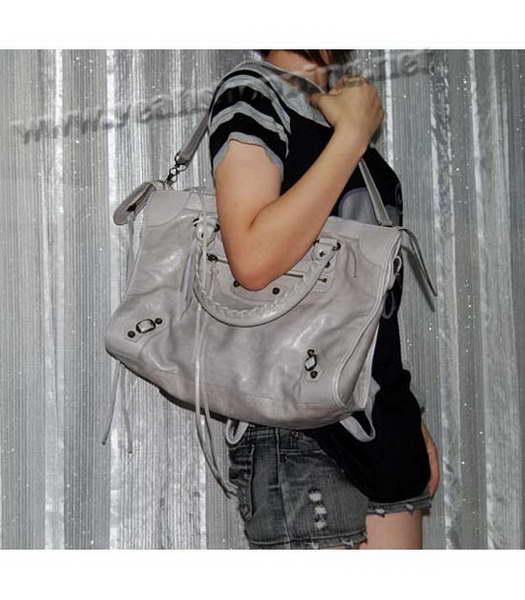 Balenciaga City Bag in Light Grey-7