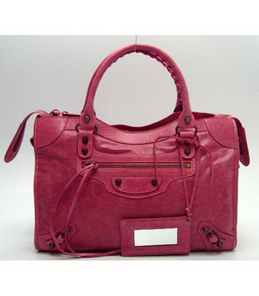 Balenciaga City Bag in Pink Leather