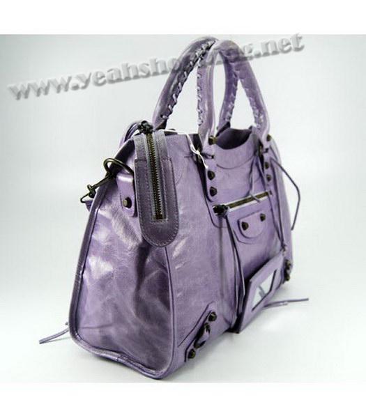 Balenciaga City Bag in Purple Leather-1