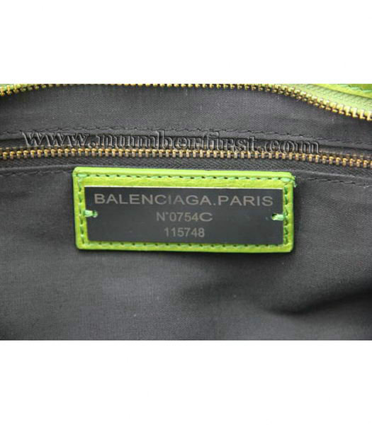 Balenciaga City Cross Bag Green Leather Gold Nails-6