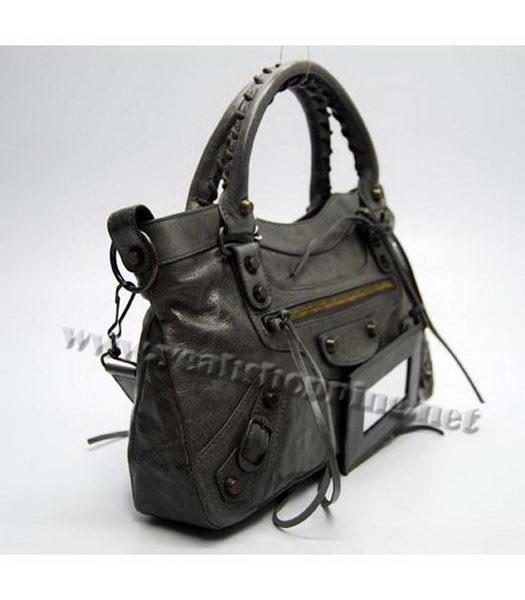 Balenciaga City Small Bag in Dark Silver Grey Leather-1