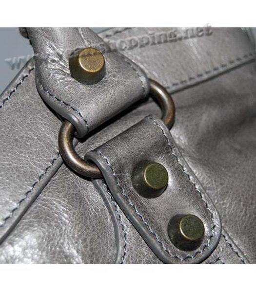Balenciaga City Small Bag in Dark Silver Grey Leather-3